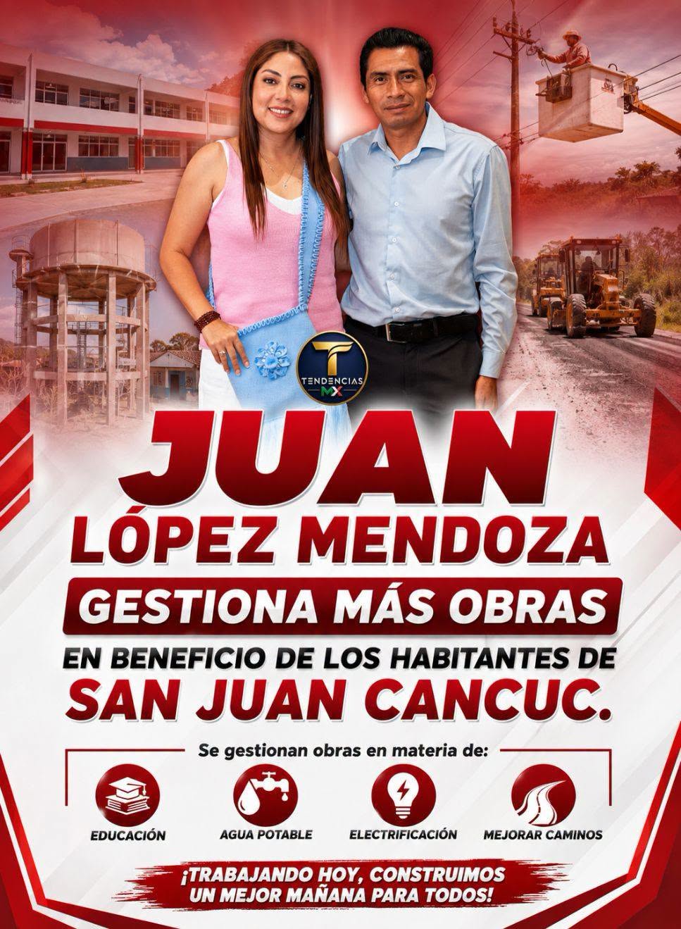 Alcalde Juan López Méndoza gestiona más obras en beneficio de los habitantes de San Juan Cancuc